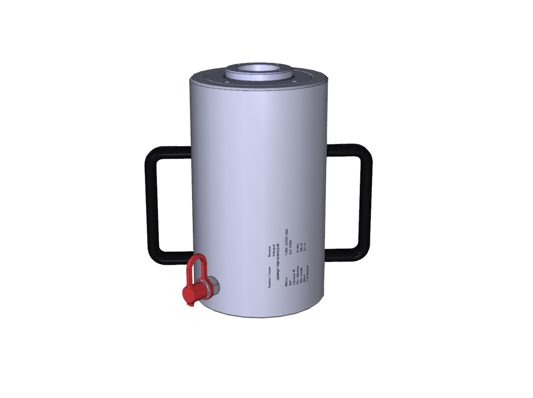 Гидроцилиндр с полым штоком, усилие 52 т, 70 МПа