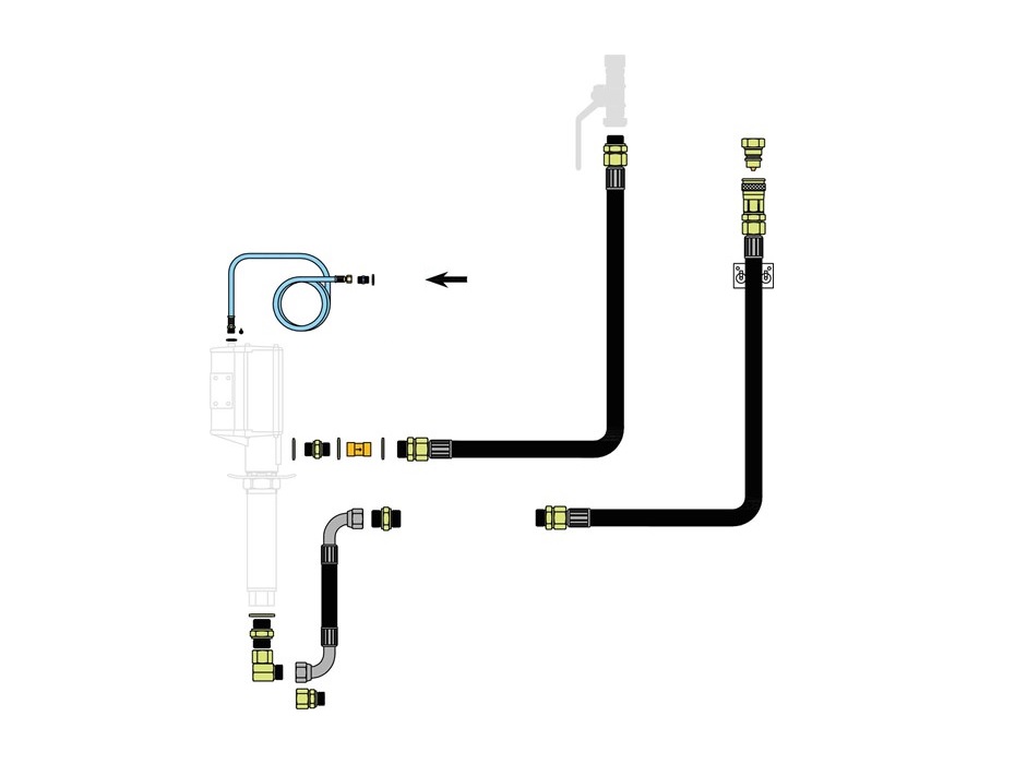 Комплект для монтажа насоса на стене без фильтра-регулятора воздуха и масляного фильтра