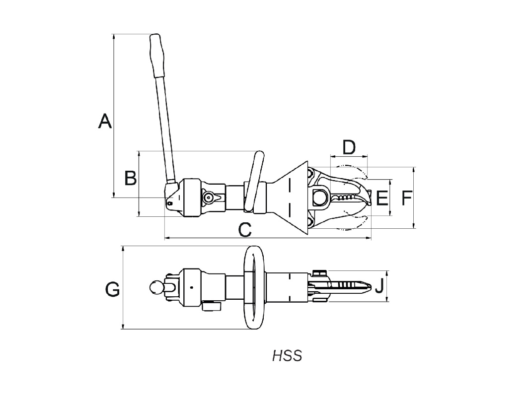 Ножницы гидравлические, ручной привод