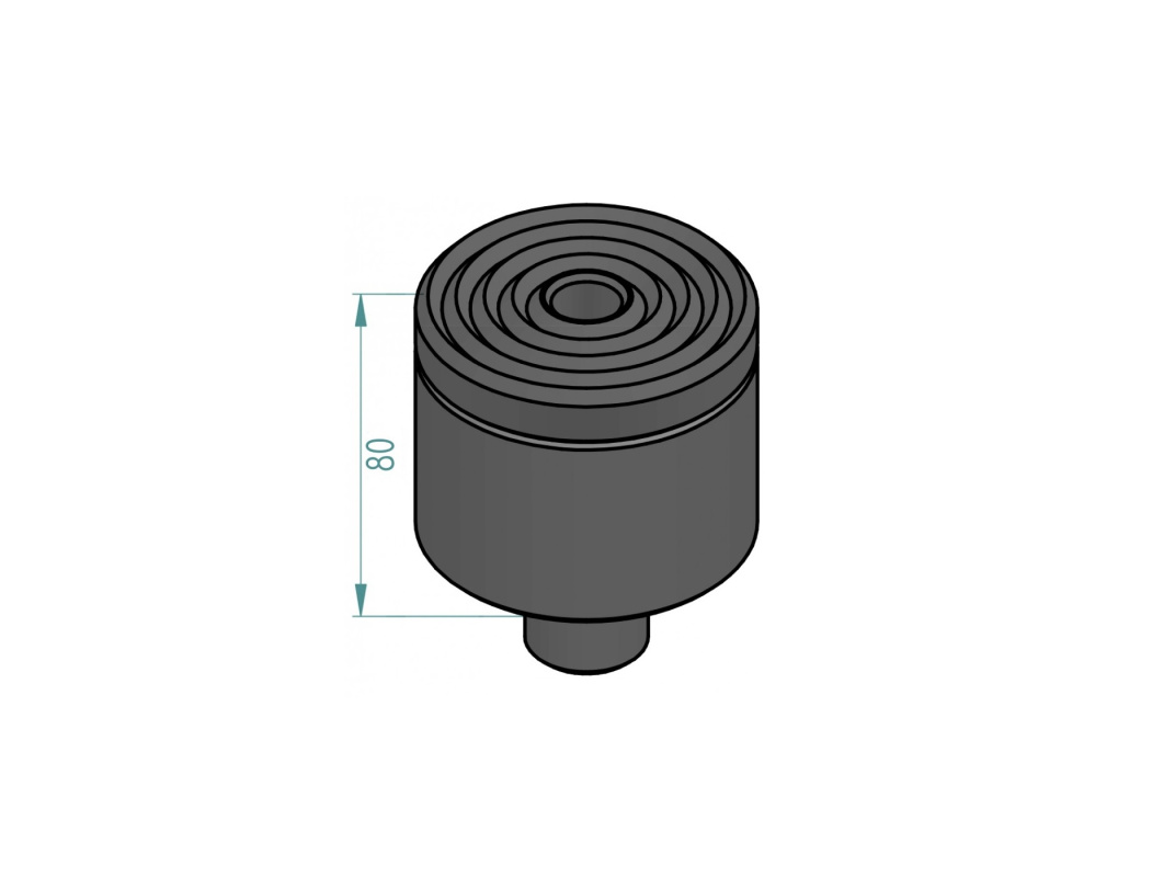 Удлинитель, 80 мм, г/п 80 т, для домкратов M60/22, M80/31, M80/42