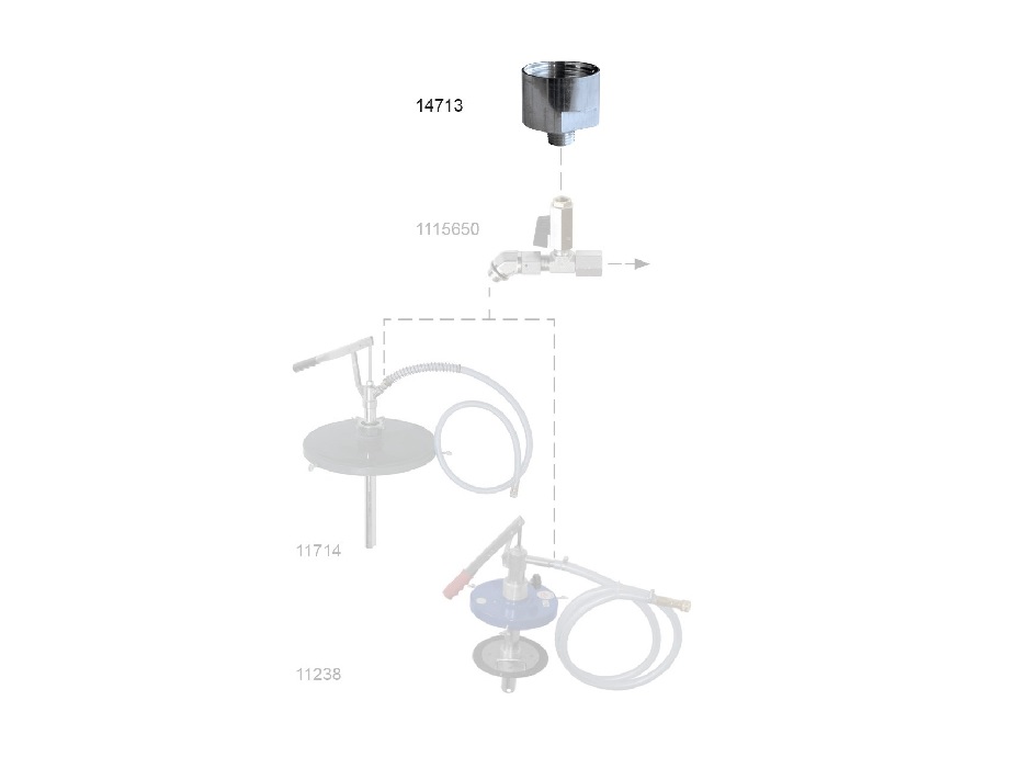 Насос ручной для перекачки смазки в резервуары для бочек 5 кг Ø 195-212 мм, шланг 1,5 м, ( брс 55500306, 55500206 необходимо заказывать отдельно)