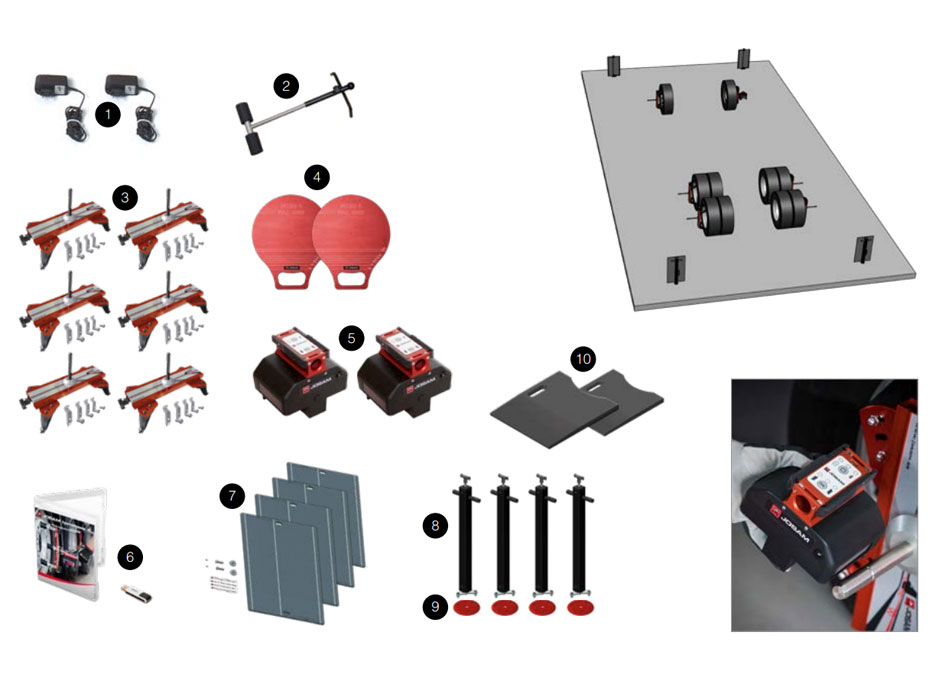 Электронный лазерный стенд измерения углов установки колес с фиксированным рабочим участком