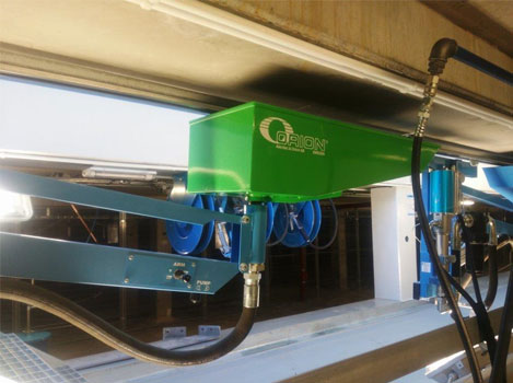 Комплект выдвижной воронки для слива отработанного масла с насосом 5:1, зеленая воронка