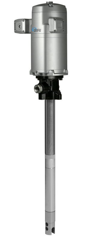 Насос высокопроизводительный для смазки для тяжёлых режимов работы с пневмоприводом 70:1; 3" быстроразъёмный адаптер в комплекте, 490 мм, общая длина насоса 992 мм, Воздух: G 1/2” BSP (внутр.), Смазка: 1/2" BSP (внутр), производительность 7,5 кг/мин