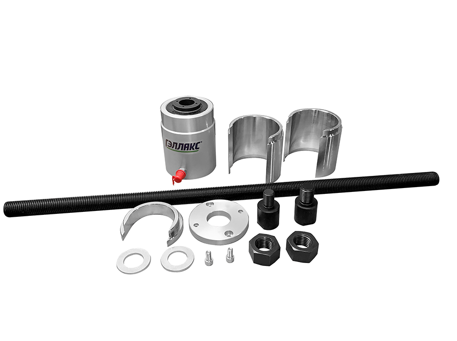 Выпрессовщик втулок и осей гидравлический, усилие 36 т (гидроцилиндр из алюминия)