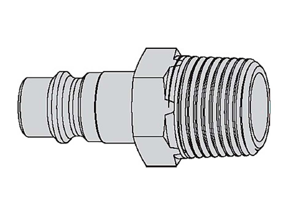 Быстроразъёмное соединение для сж. воздуха, ниппель, под шланг для воздуха, резьба G1/4" (m)