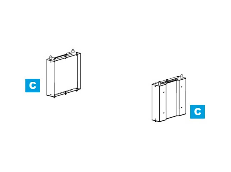 Комплект проставок для увеличения высоты стоек 92150 и 92152 на 500 мм