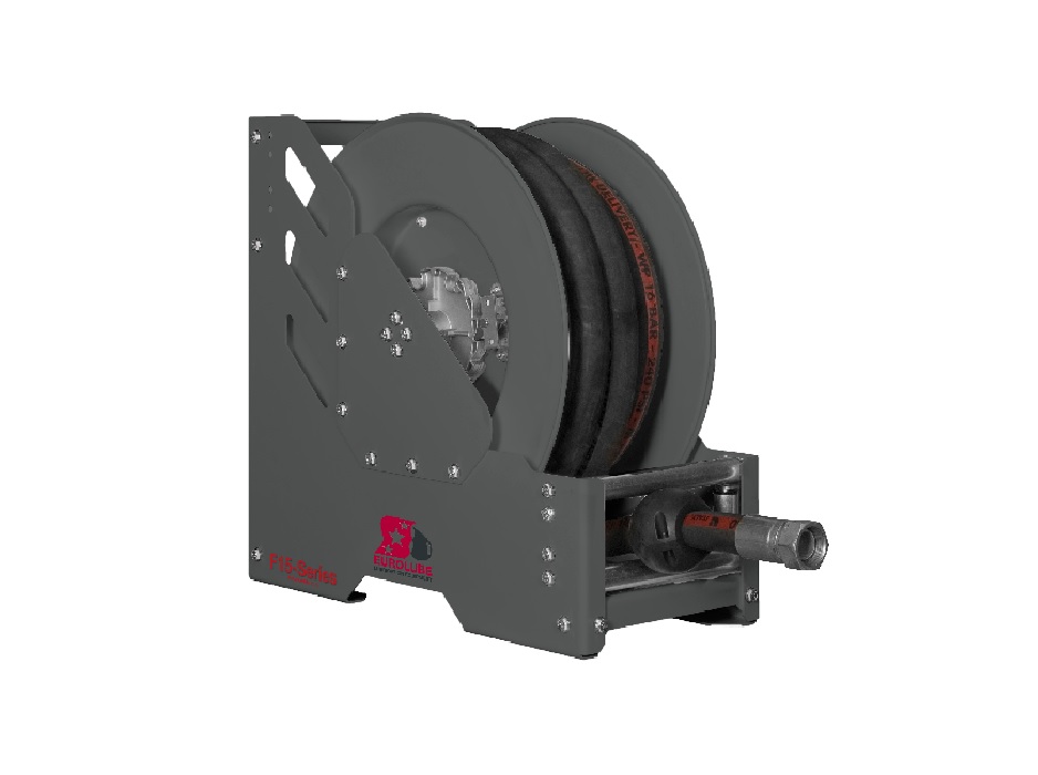 Катушка открытая для раздачи масла, высокой производительности, цельнометаллическая; шланг 15 м. х 1-1/2"; 2 МПа