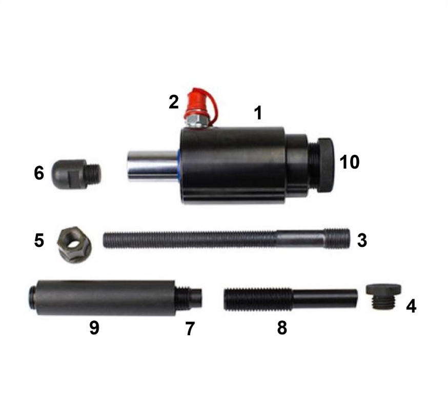 Комплект цилиндра гидравлического на 18 тонн с ударным штоком