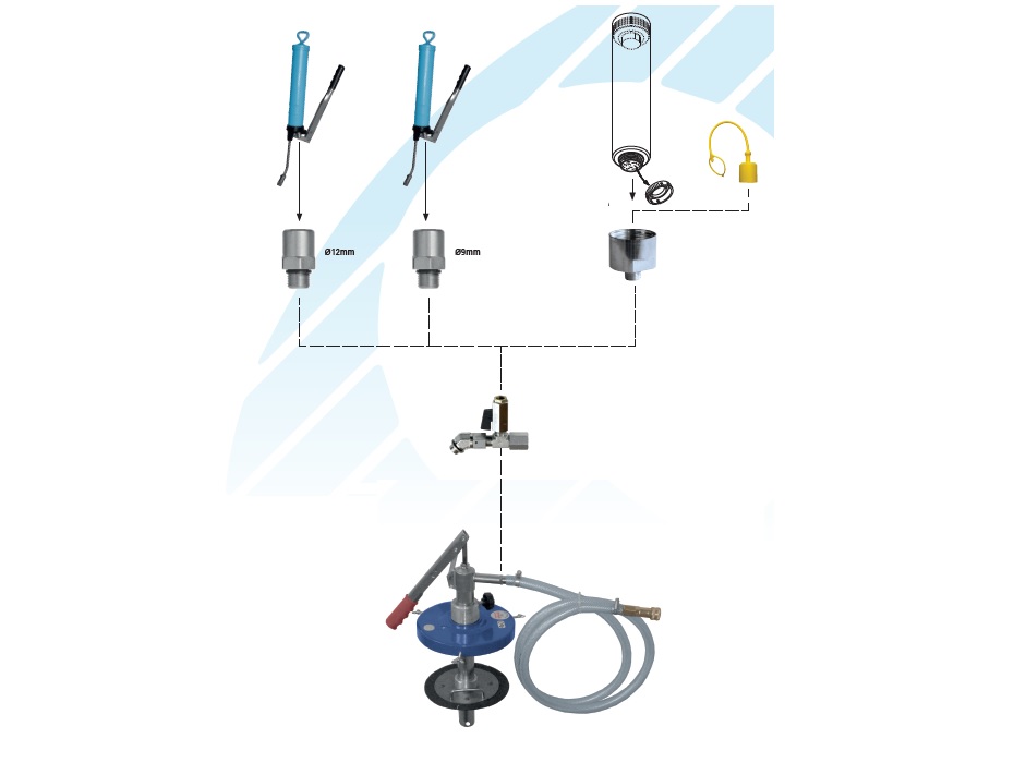 Насос ручной для перекачки смазки в резервуары для бочек 5 кг Ø 195-212 мм, шланг 1,5 м, ( брс 55500306, 55500206 необходимо заказывать отдельно)