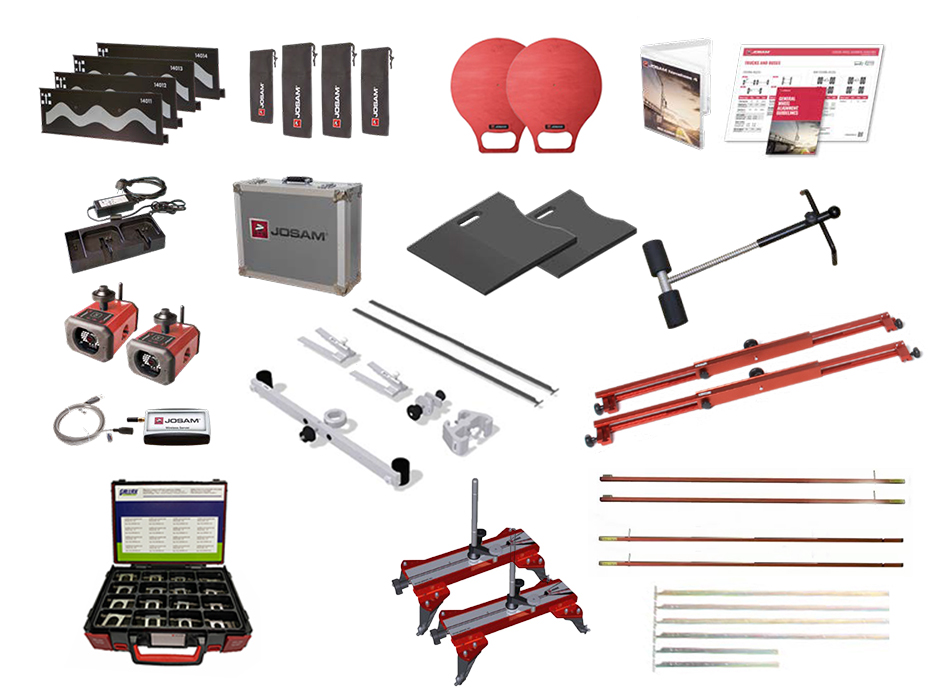 Электронный стенд измерения углов установки колес, положения осей, геометрии рам CamAligner с комплектом регулировочных шайб