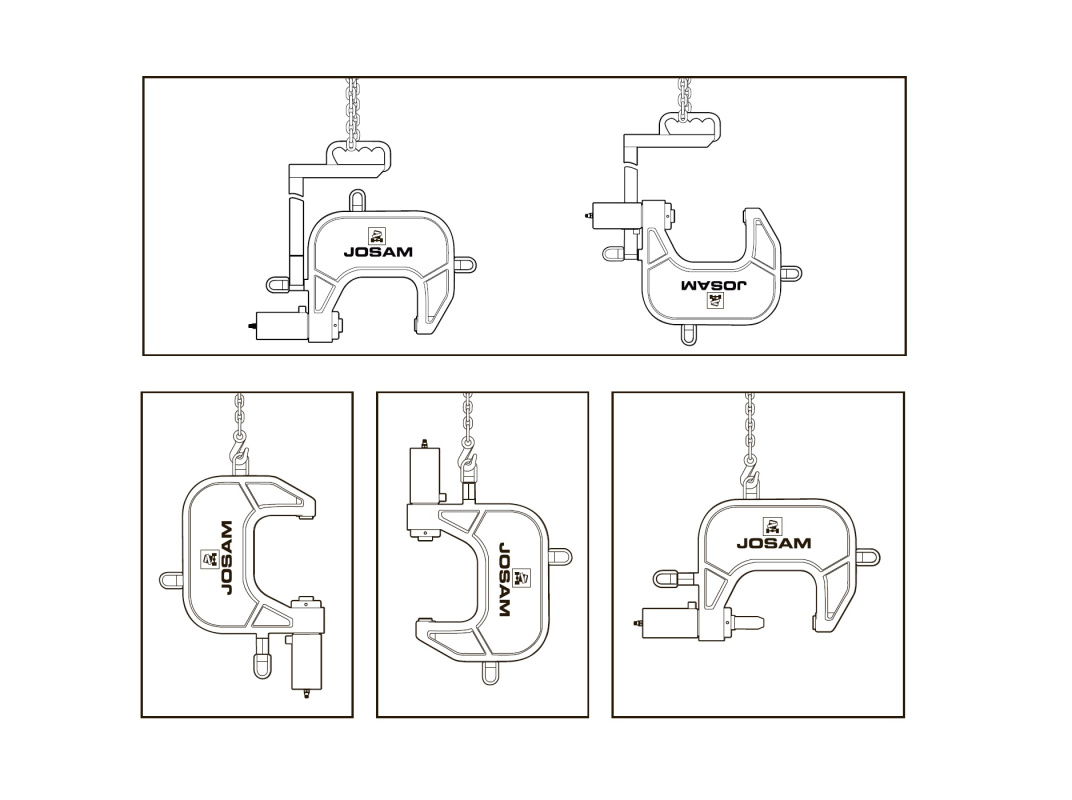 Комплект струбцины для клепки и правки рам 40 т для правки рам 