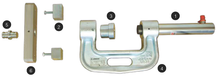 Струбцина 10 т, комплект для правки рам для правки рам 