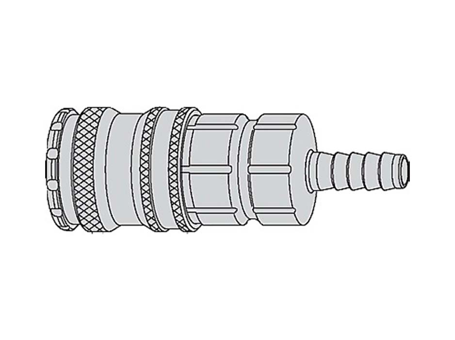 Быстроразъёмное соединение для сж. воздуха, муфта, под шланг для воздуха Ø 10 мм.