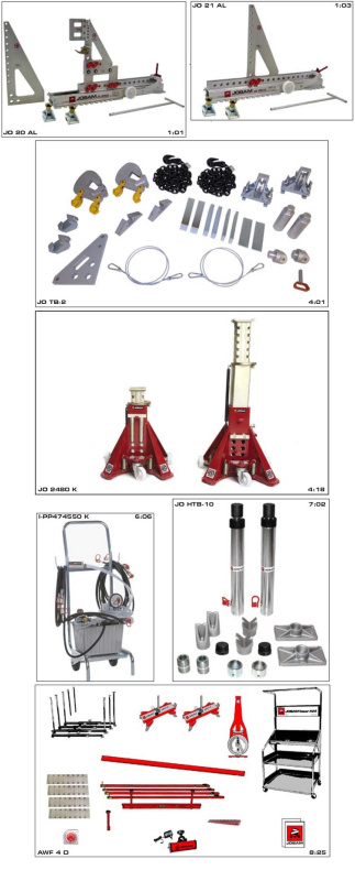 Комплект оборудования для правки рам грузовых автомобилей, автобусов, прицепов/полуприцепов