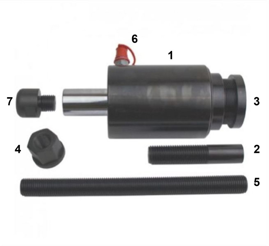 Комплект цилиндра гидравлического на 45 тонн с ударным штоком