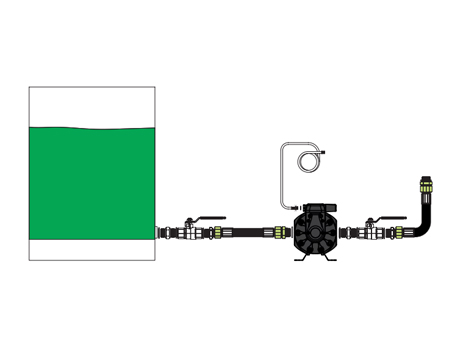 Комплект монтажный для диафрагменного насоса 22330,крепление на полу,без фильтра-регулятора воздуха