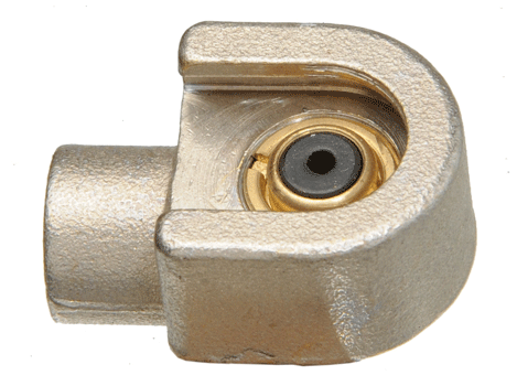 Насадка для плоских фитингов (кнопочных головок), G1/8" (f), Головка ниппеля Ø 16 мм, 15 мм 6-гран. 20 мм, уплотнение: резина 