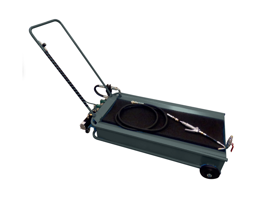 Поддон подкатной для слива отработанного масла, антифриза, 95 л., со встроенным насосом для опорожнения