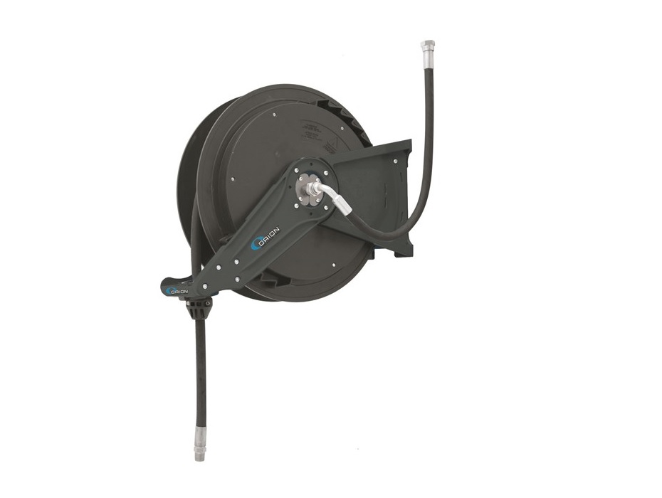 Катушка открытая для жидкости для омывания ветрового стекла, обезжиривателя, серии ORS, шланг: длина 15 м., диаметр 1/2"; соед. резьба: вх./вых. G1/2" (f), 7,5 МПа