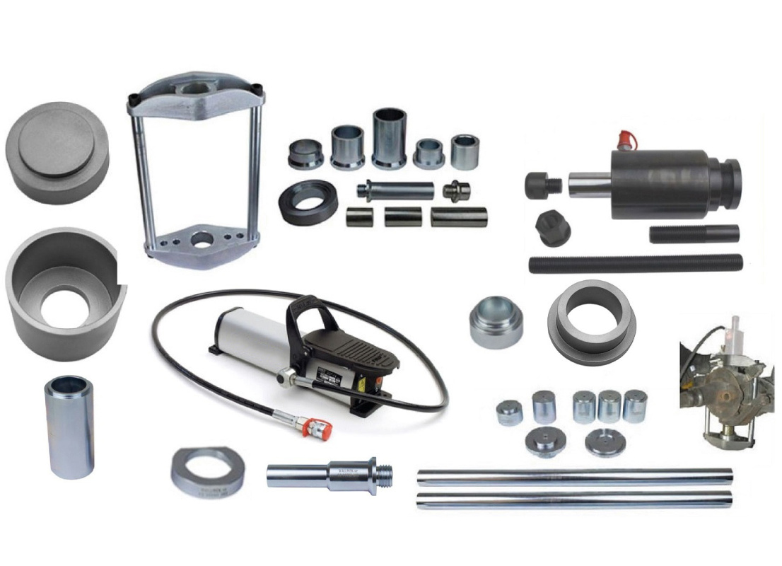 Выпрессовщик шкворней ударный для грузовых автомобилей с насосом в комплекте (расширенная версия)