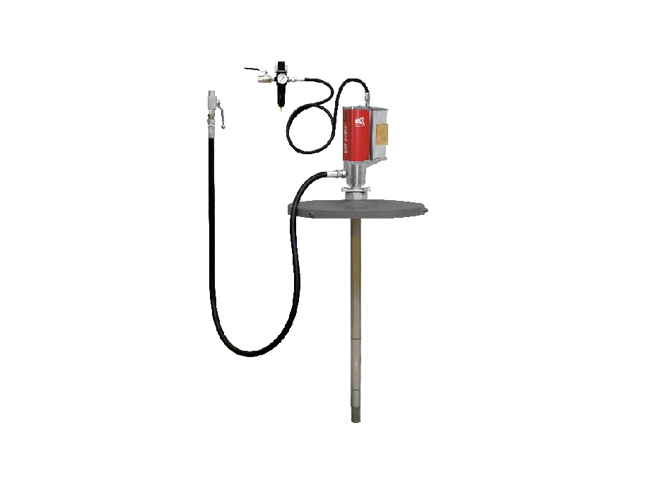 Нагнетатель смазки стационарный для бочки 50 кг, без пластины прижимной; пневмопривод 60:1; 1 МПа; 0,8 кг/мин.