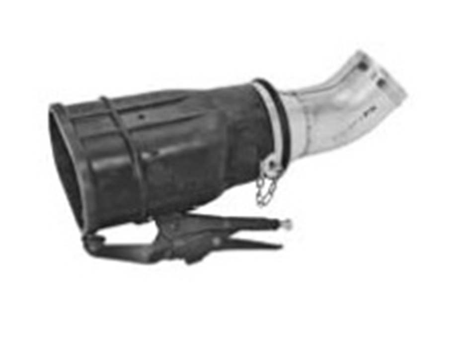 Насадка резиновая с отверстием для анализатора и  фиксирующим зажимом (газоприемник), 150мм