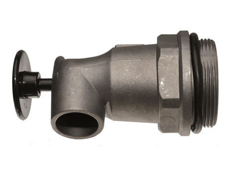 Кран для бочки, нажимной, с кнопкой, алюминиевый, резьбовое соединение G2" (m)