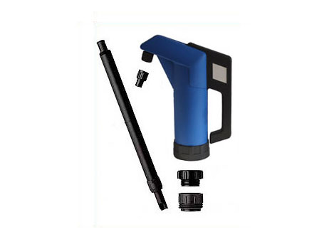 Насос ручной рычажный  для бочек, прокладки Viton, цвет синий, производительность 0,33 л на ход штока, труба L=400-915 мм., 60-200 л