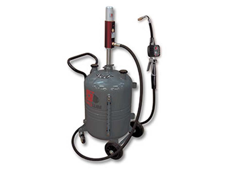 Маслораздатчик передвижной с бочкой 65л.,насос с пневмоприв 3:1; 25л./мин.,1МПа; расходомер цифровой