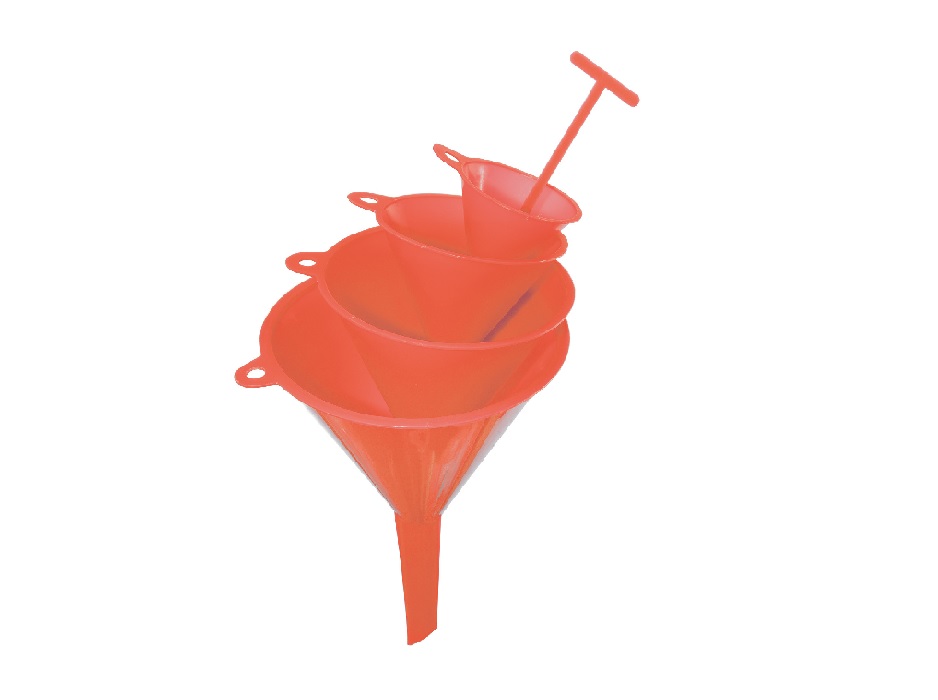 Воронка, комплект из 4 штук, диаметр 65, 75, 100 и 120 мм, объём 0,05 - 0,27 л.