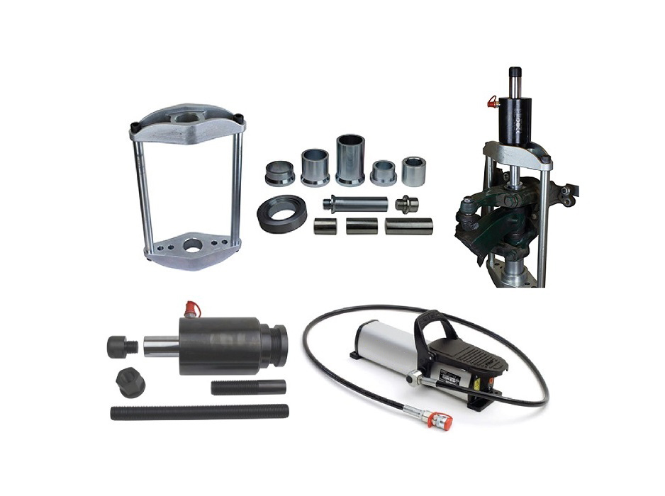 Выпрессовщик шкворней для грузовых автомобилей, универсальный с насосом (базовая версия)