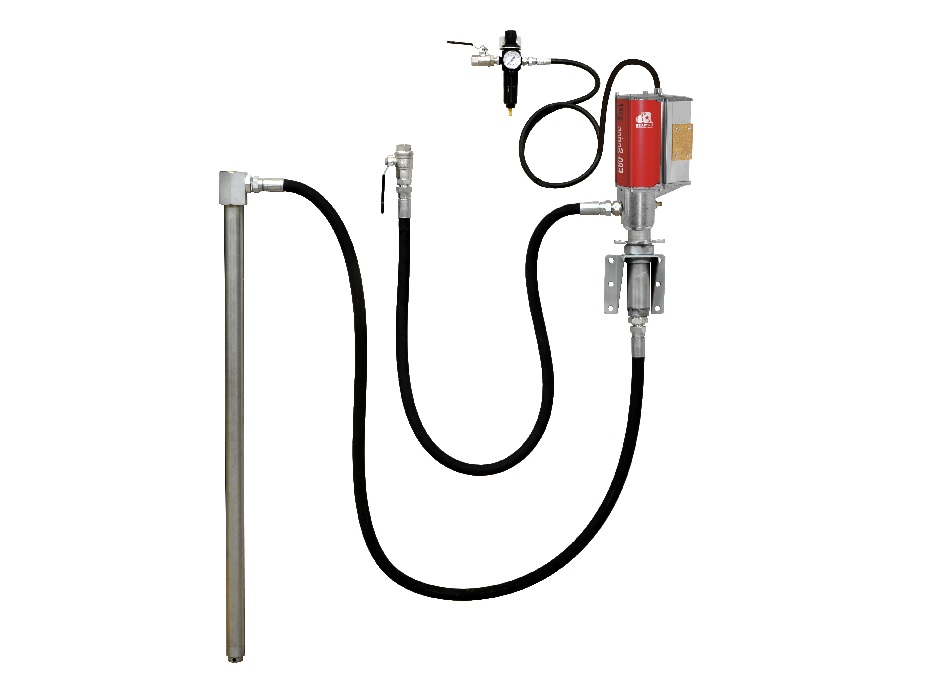 Комплект насоса 5:1 для раздачи масла из 200л бочек и IBC ёмкостей, пневмопривод, 38л/мин; 1МПа