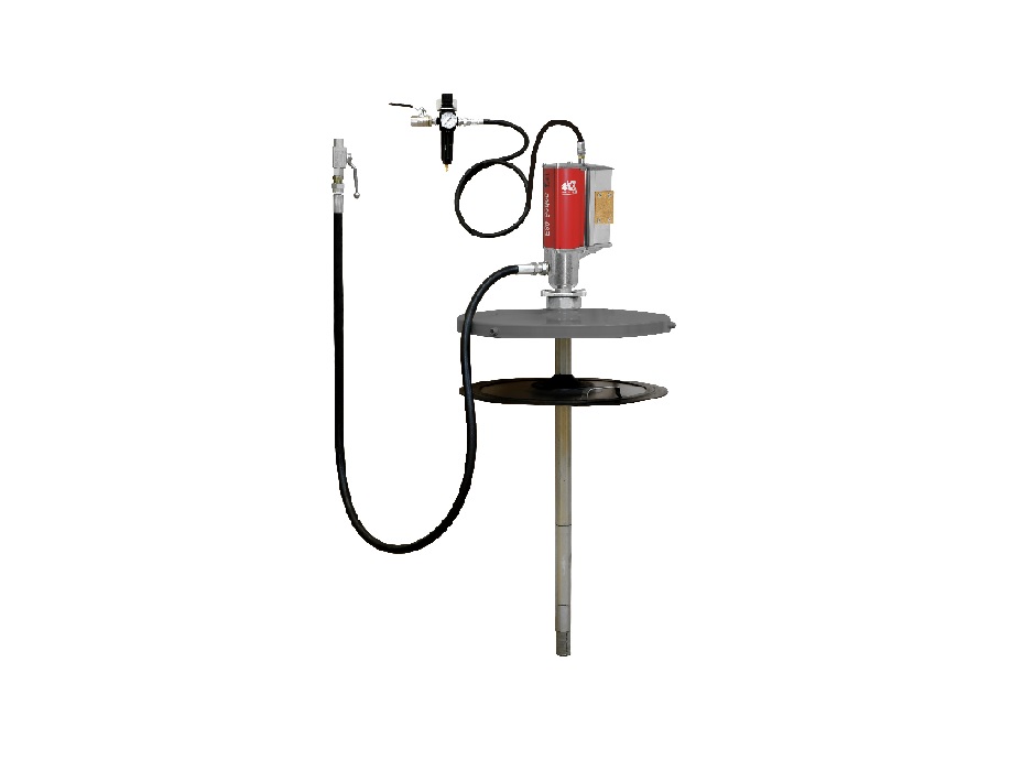 Нагнетатель смазки стационарный для бочки 50 кг, с пластиной прижимной; пневмопривод 60:1; 1 МПа; 0,8 кг/мин