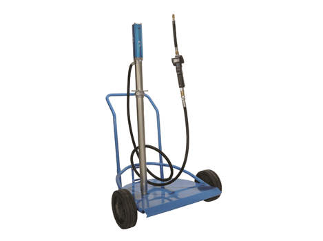 Ком-кт для раздачи масла мобильный, под бочку 200л, насос1:1, пистолет со встр эл.расходомер, шланг3м 1/2", тележка для бочки