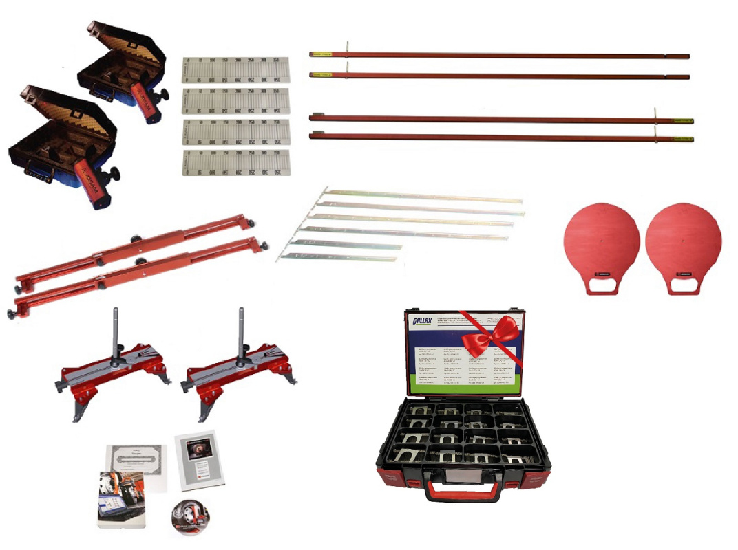 Лазерный стенд регулировки схождения и положения осей коммерческого транспорта с комплектом регулировочных шайб