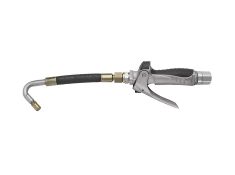 Пистолет для раздачи масла с гибким носиком угол 135 град. с автоматическим каплеуловителем,алюминиевый, вход: 1/2", макс. давление 100 бар, производительность: 20 л/мин
