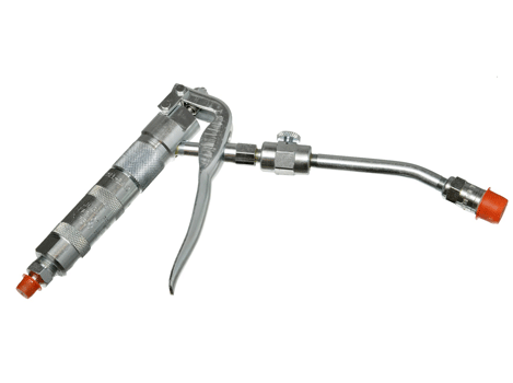 Пистолет для раздачи смазки высокого давления, с фильтром и клапаном сброса  давления, с выпускн. трубкой и гидравлической насадкой G1/4" (f) 