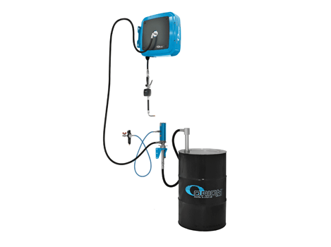 Комплект для раздачи масла из бочки, насос с настенным креплением, соединительный шланг 6 м.