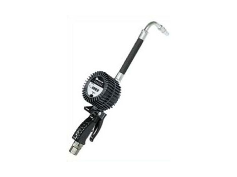 Пистолет для масла с механическим расходомером, гибким носиком, 20л/мин, 7МПа, 1/2"