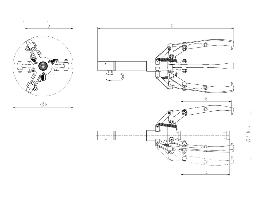 Съемник гидравлический на 10т