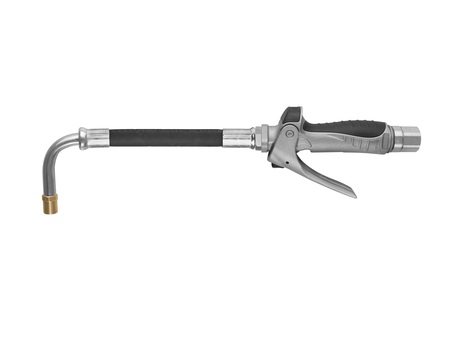 Пистолет для раздачи масла с гибким носиком угол 90 град. с автоматическим каплеуловителем,алюминиевый, вход: 1/2", макс. давление 100 бар, производительность: 20 л/мин