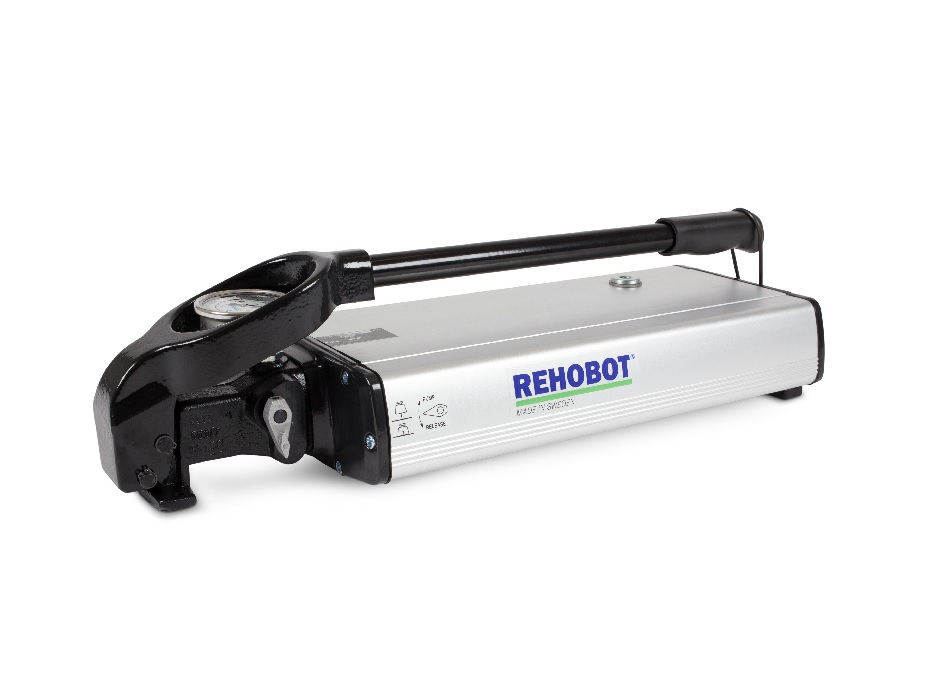 Насос ручной  гидравлический двухступенчатый с манометром, 100 МПа, объем масла 4,1 л