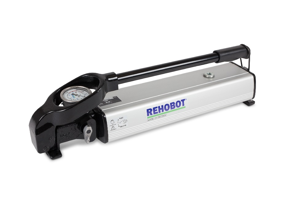  Насос ручной гидравлический двухступенчатый с манометром, 240 МПа, объем масла 2,4 л