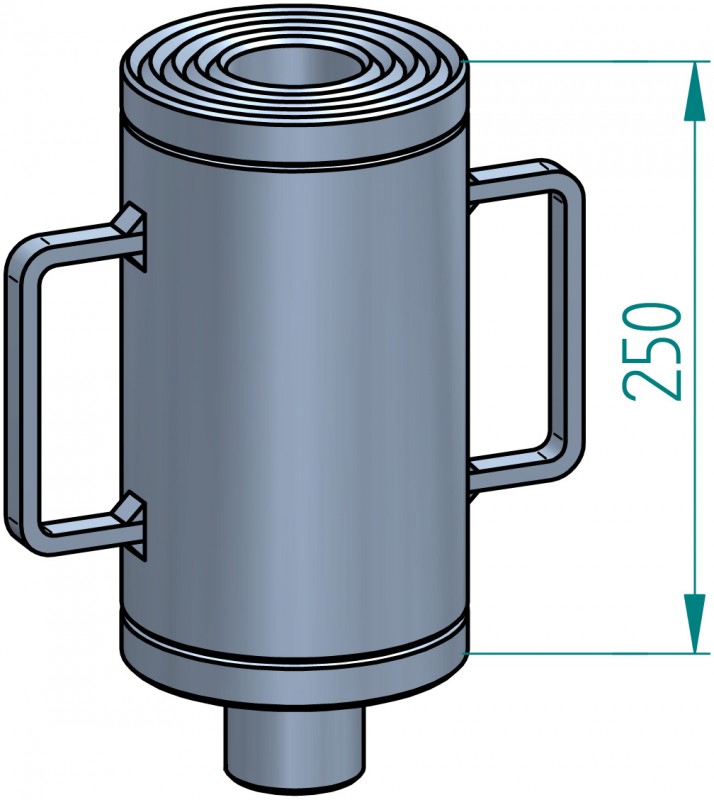 Удлинитель, 250 мм, 150 т, для моделей M100/72 и M150/90