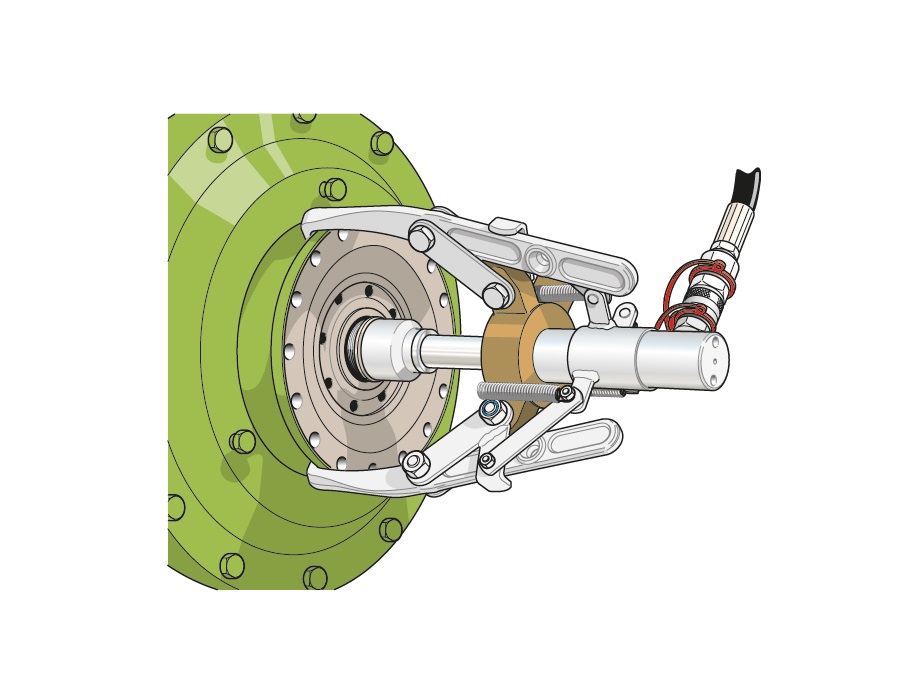 Съемники гидравлические в комплекте с тележкой