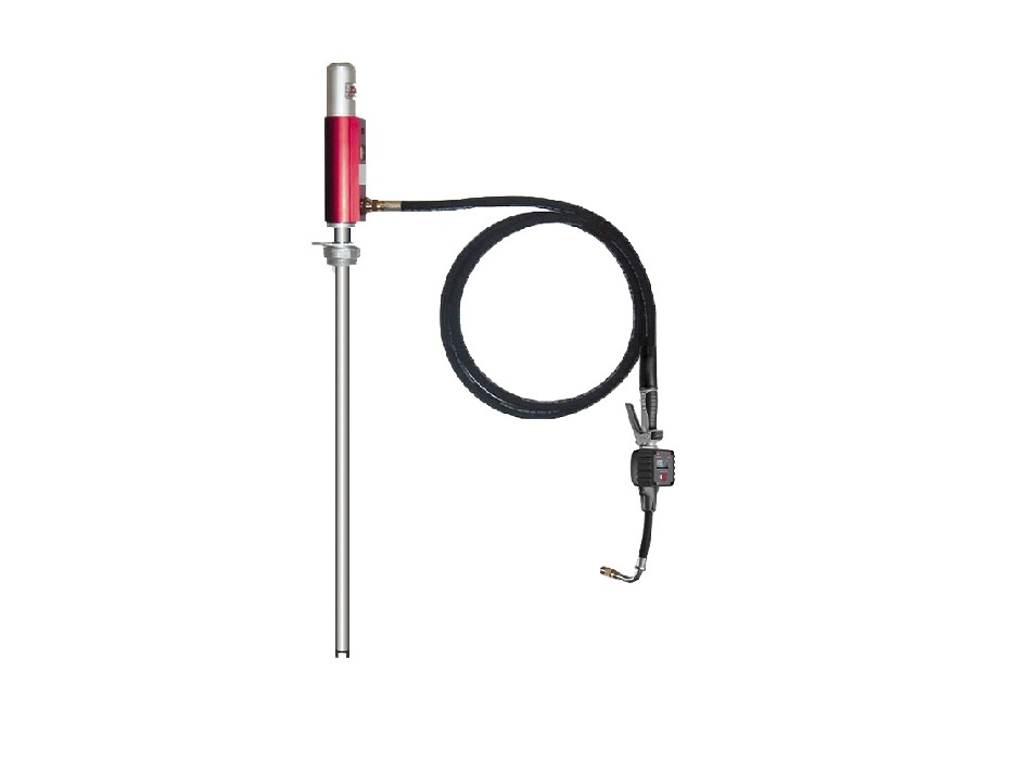 Комплект насоса 3:1 для раздачи масла под бочку 200 л; пневмопривод; электронный расходомер; 25л/мин; 1MПа