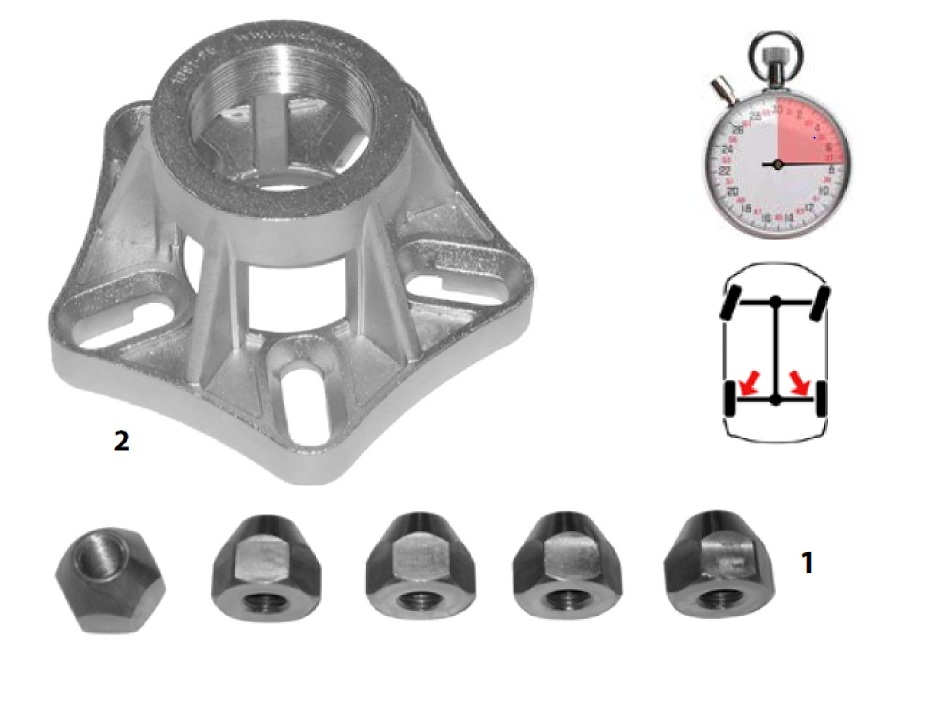Комплект оснастки для гидравлического съемника заднего ступичного подшипника Ford Transit 2000 (поставляется без цилиндра 03-00028)