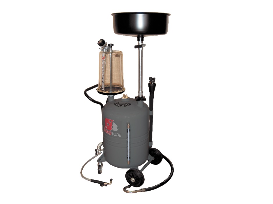 Маслосборник передвижной 70 л. DeLuxe, пневмоопорожнение, предкамера 8 л.