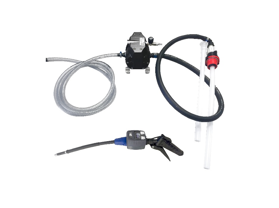 Комплект насоса диафрагменного ЕD30 (арт. 11742) с пневмоприводом для наполнения AdBlue®; 0,7 МПа c пистолетом c расходомером цифровым с индикацией переполнения